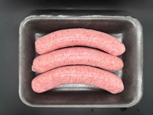 Traditional Belgian sausages – fresh pork meat