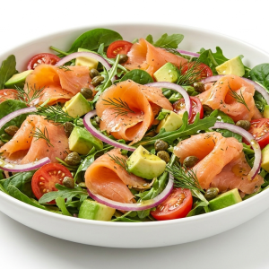 Ensalada de salmón ahumado